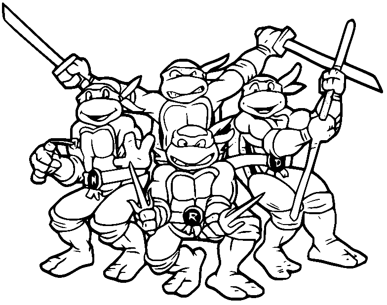 Ninja turtles coloring pages printable for free download