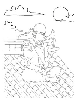 Boys fun ninjas coloring pages printable coloring sheets x inches