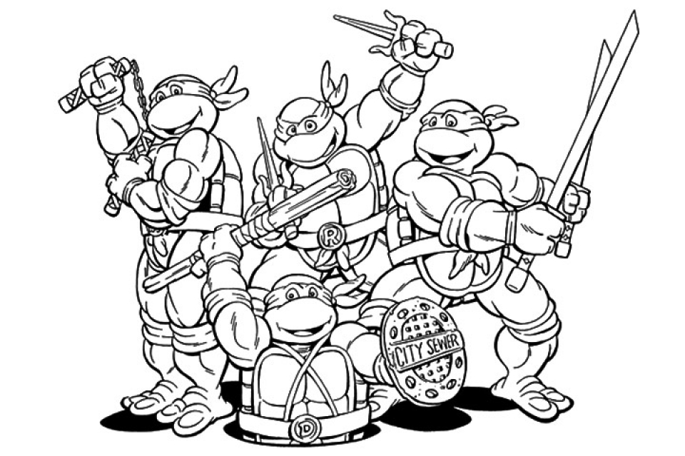 Free printable ninja turtle coloring pages