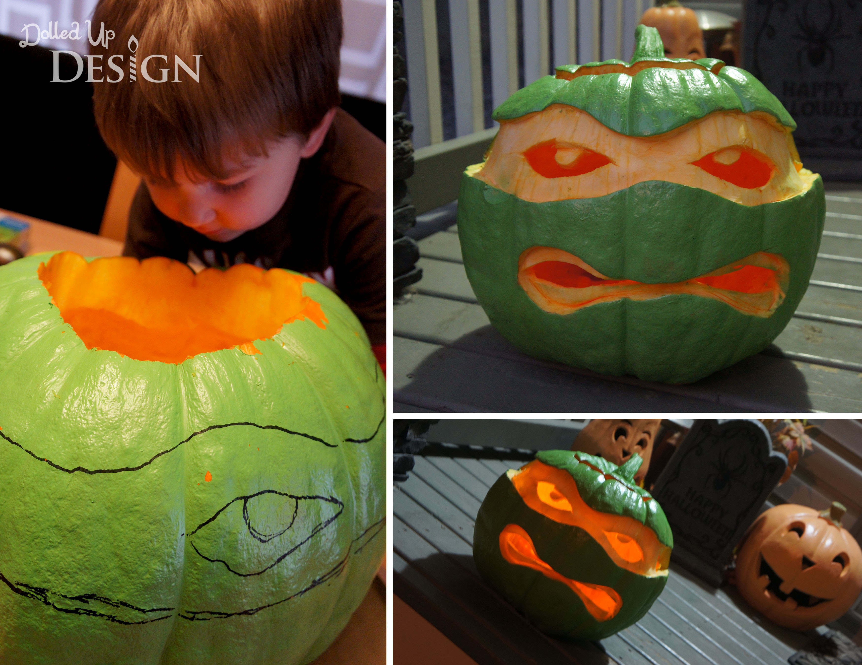 Ninja turtle pumpkin â foam edition