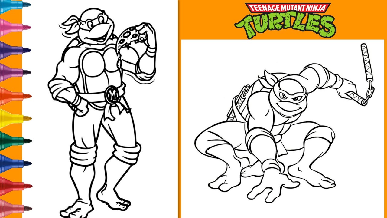 Ninja turtles coloring page