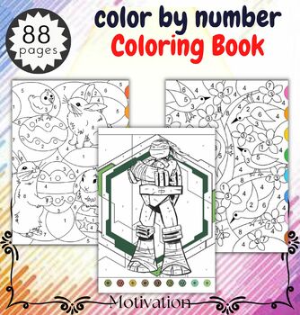 Color by number coloring books for adults relaxation large print pumpkin