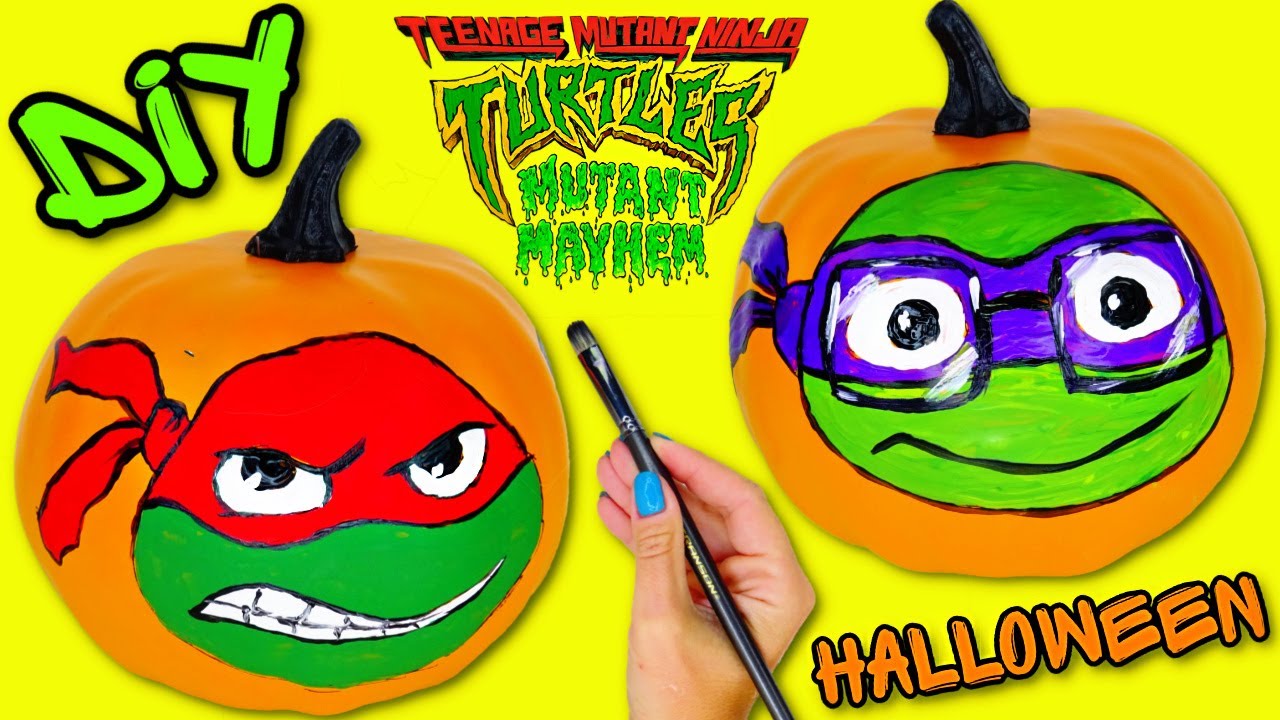 Tmnt mutant mayhem halloween pumpkins diy donatello and raphael