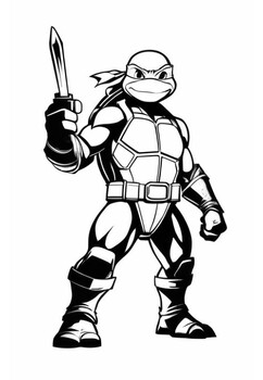 Turtle ninja coloring pages ninja turtle coloring sheet vol tpt