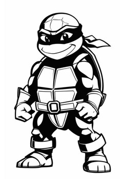 Turtle ninja coloring pages ninja turtle coloring sheet vol tpt