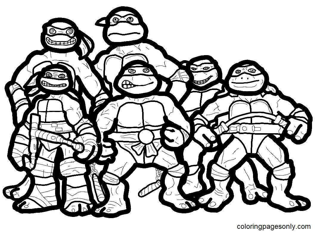 Ninja turtles coloring pages printable for free download