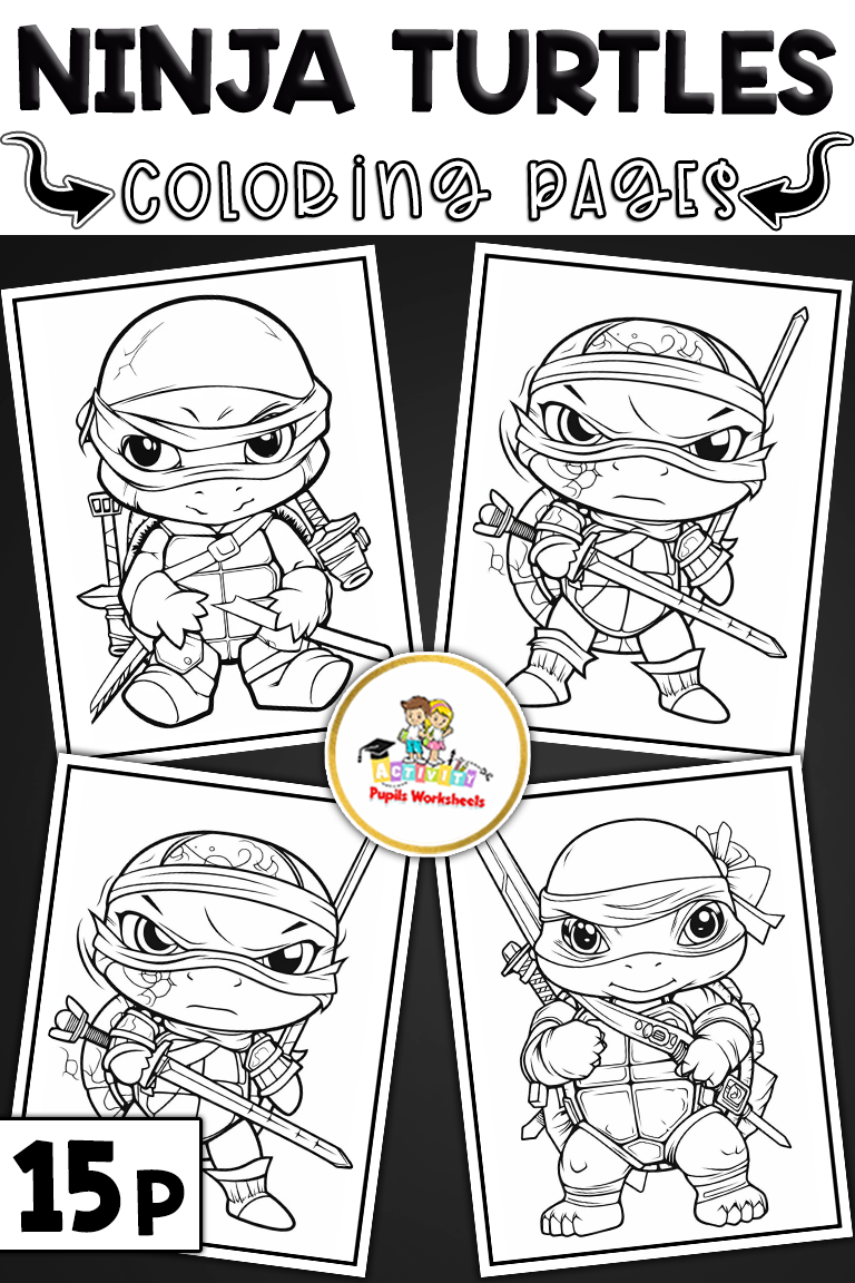 Baby ninja turtles coloring pages i cute baby ninjas characters coloring sheets