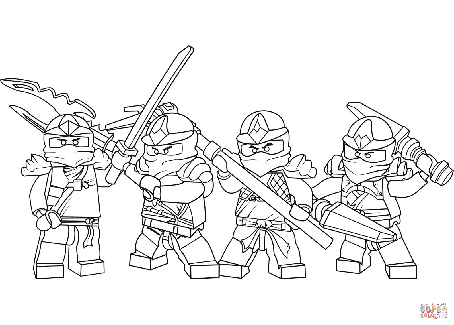 Lego ninjago zx series coloring page free printable coloring pages