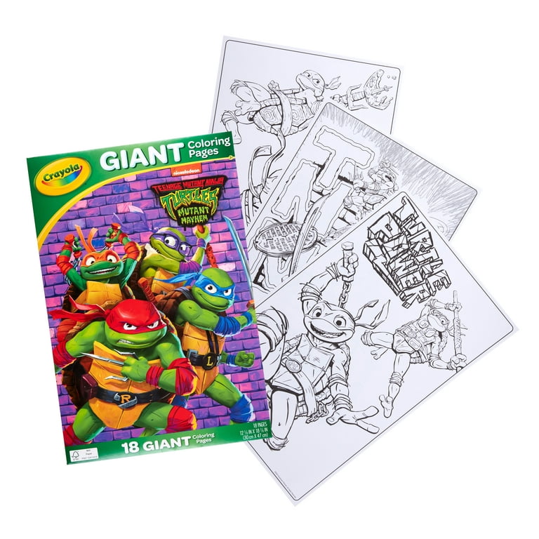 Crayola teenage mutant ninja turtles giant coloring pages coloring pages gift unisex child