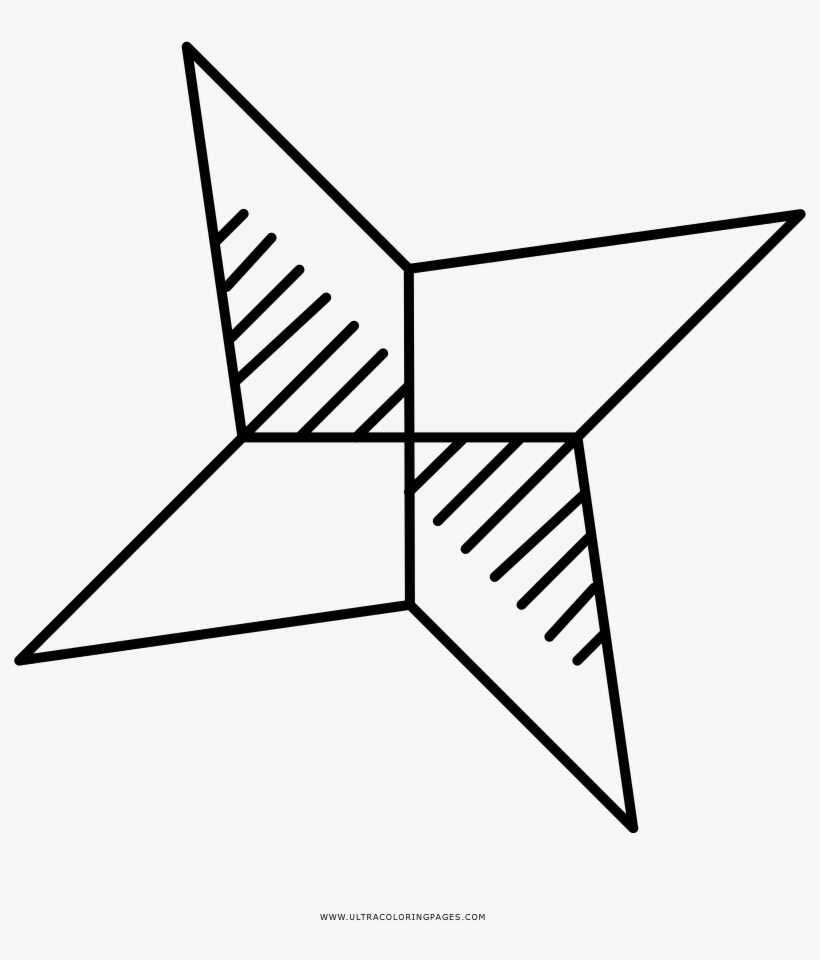 Ninja star coloring page