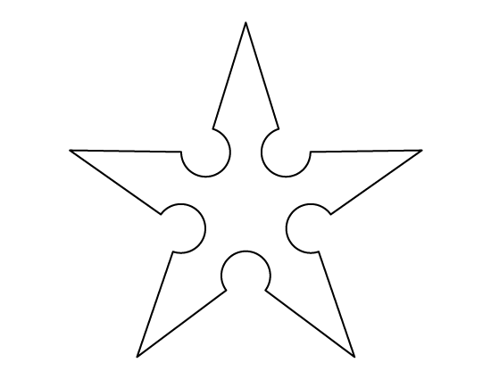 Printable ninja star template