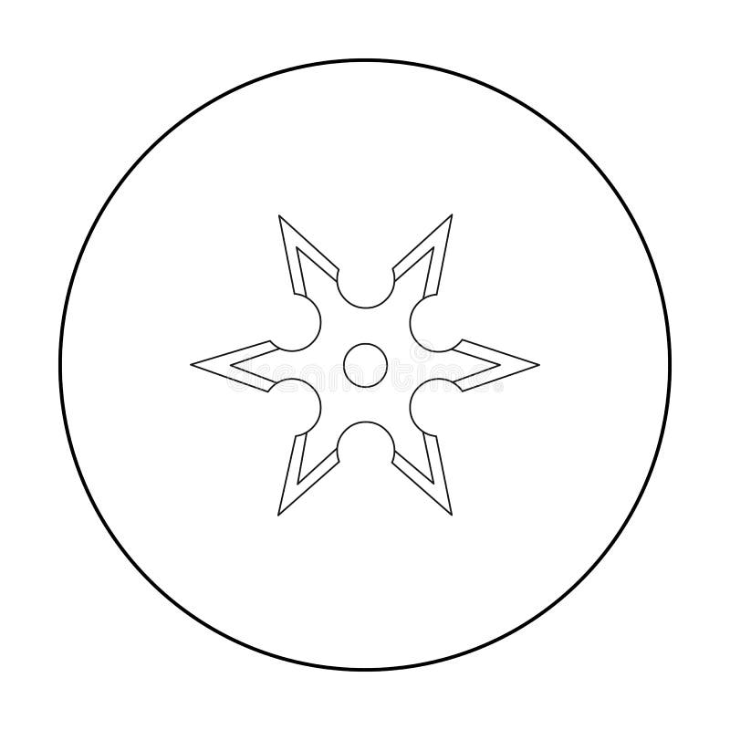 Metal shuriken icon outline single weapon icon from the big ammunition arms set stock vector