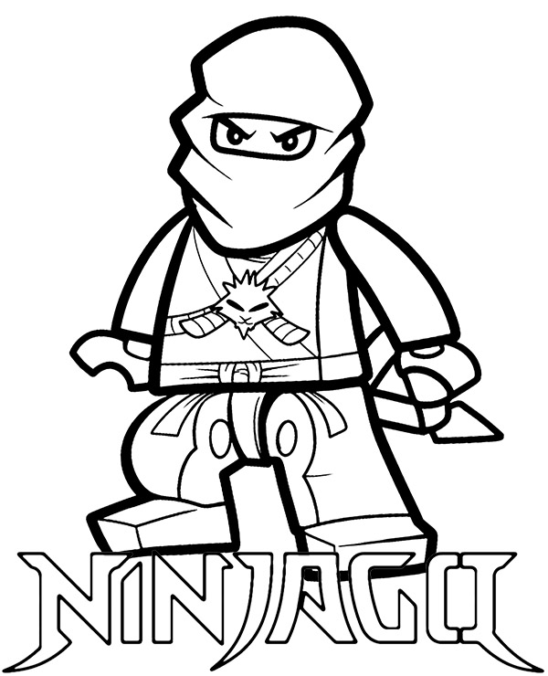 Ninja figure lego coloring pages to download