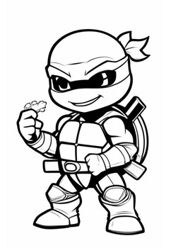 Turtle ninja coloring pages ninja turtle coloring sheet vol tpt