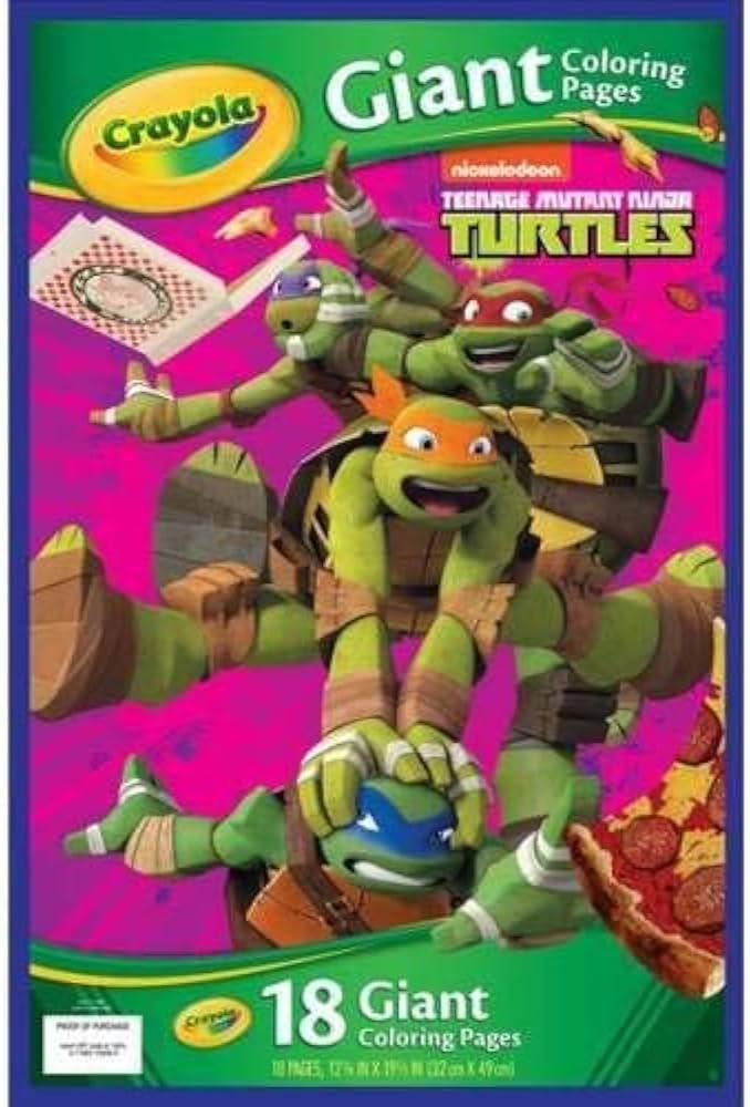 Crayola kids teenage mutant ninja turtles tmnt giant poster coloring book paper craft