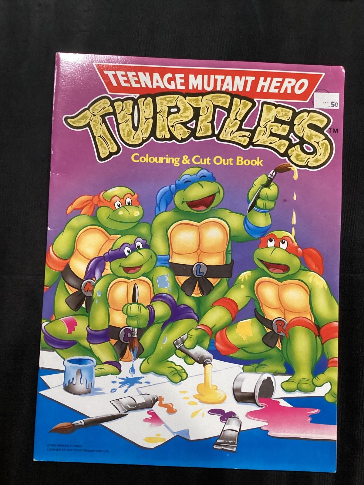 Teenage mutant ninja turtles tmnt coloring cur out mirage book nos unused