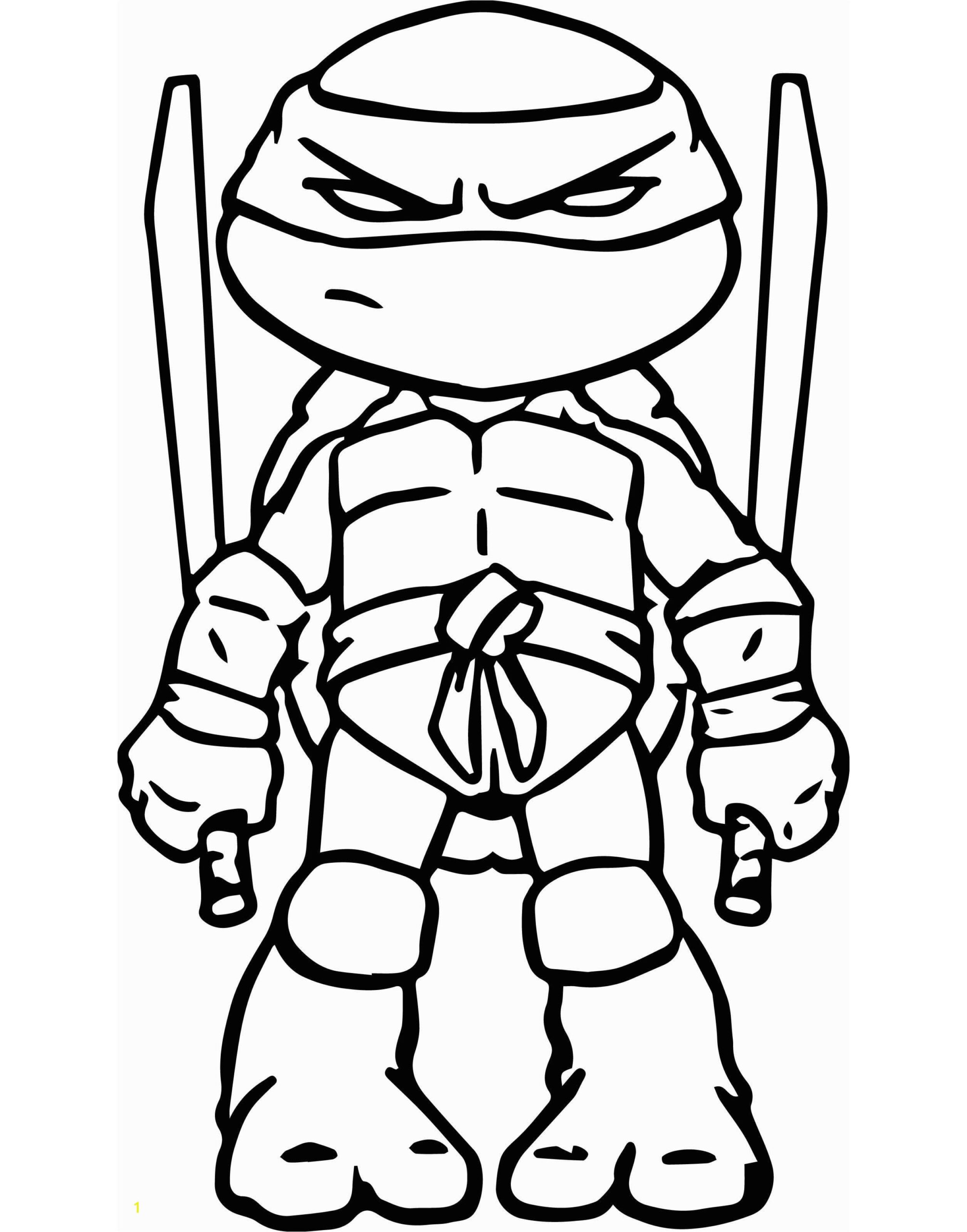 Cute ninja turtle image coloring page