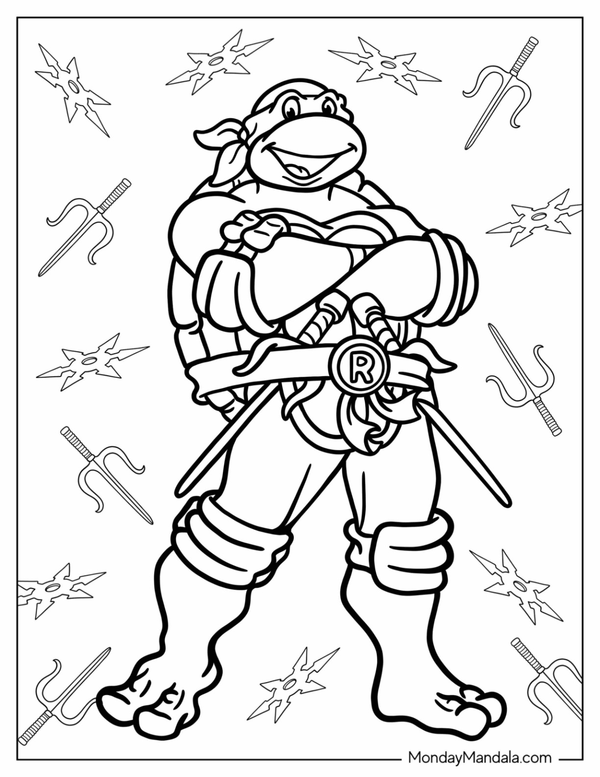 Ninja turtles coloring pages free pdf printables