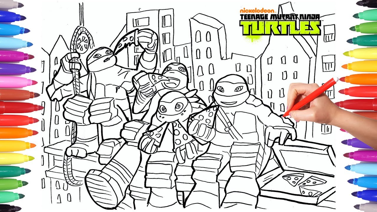 Teenage utant ninja turtles tnt coloring pages how to draw ninja turtles ickey donnie raphael