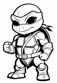 Turtle ninja coloring pages ninja turtle coloring sheet vol tpt