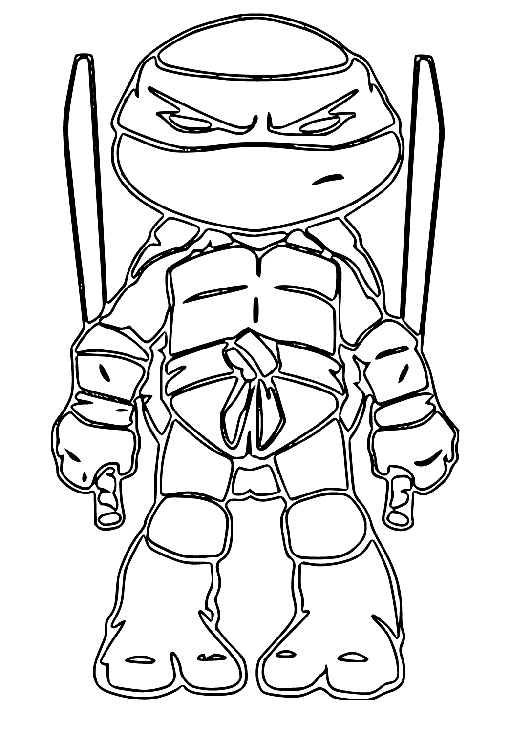 Free printable ninja turtles swords coloring page for adults and kids