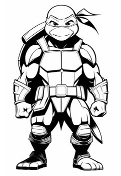 Turtle ninja coloring pages ninja turtle coloring sheet vol tpt