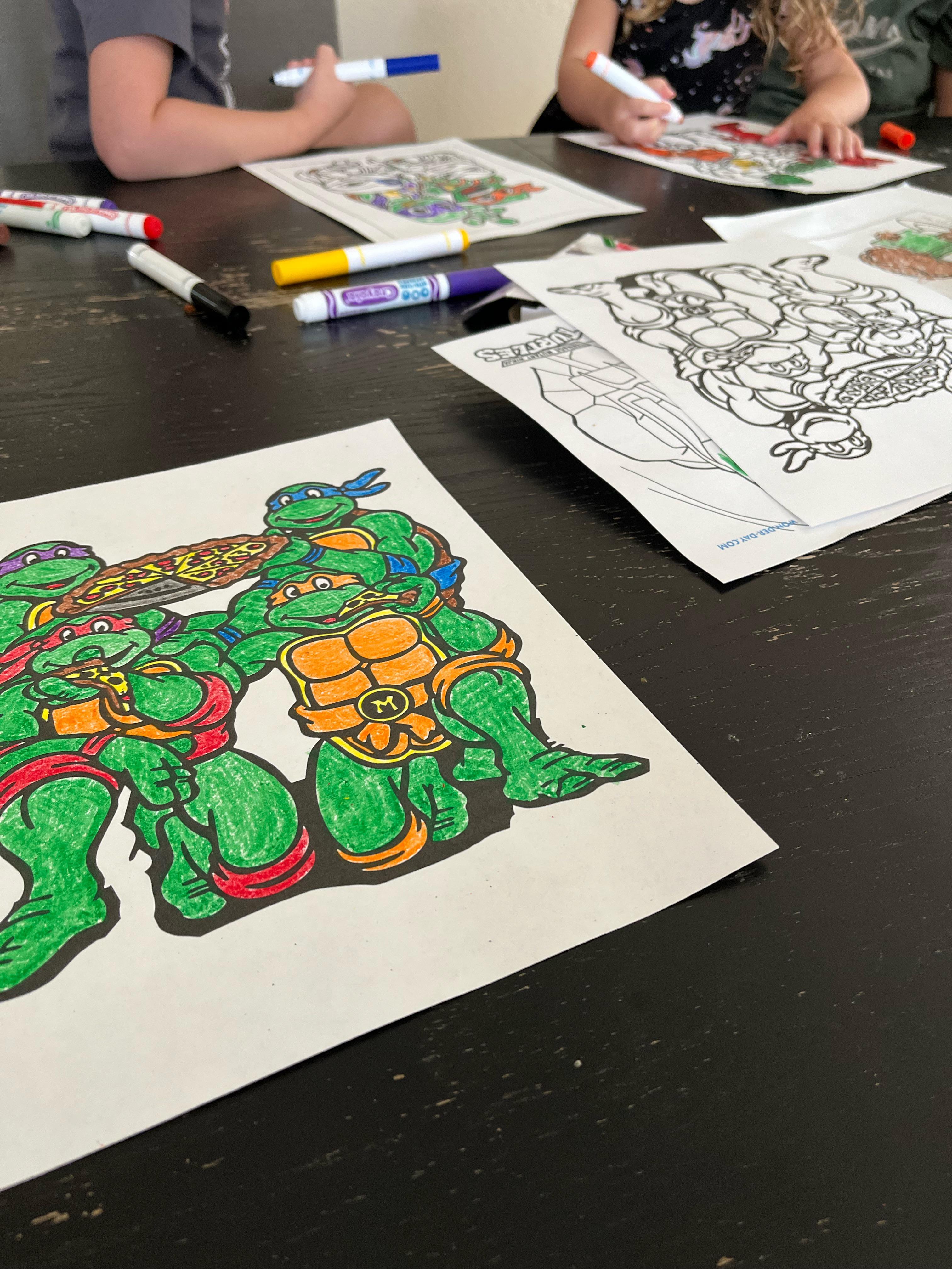 Ninja turtles coloring party rdaddit