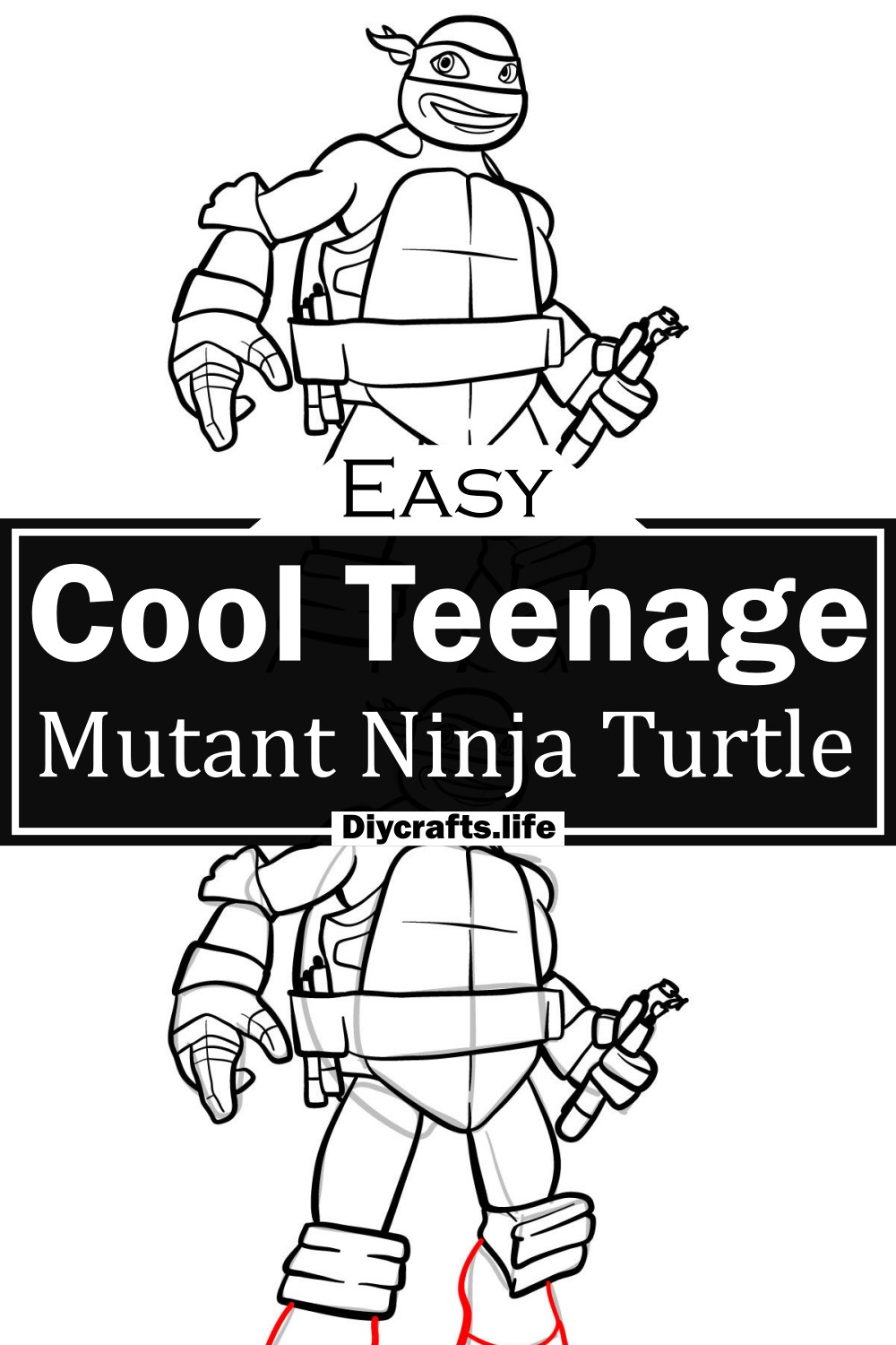 Ninja turtle drawings with step by step guide