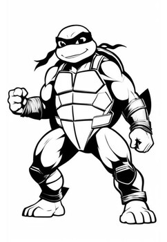 Turtle ninja coloring pages ninja turtle coloring sheet vol tpt