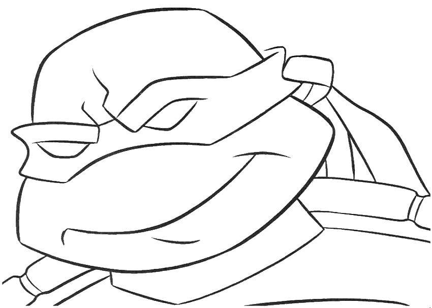 Online coloring pages coloring page face teenage mutant ninja turtles ninja download print coloring page