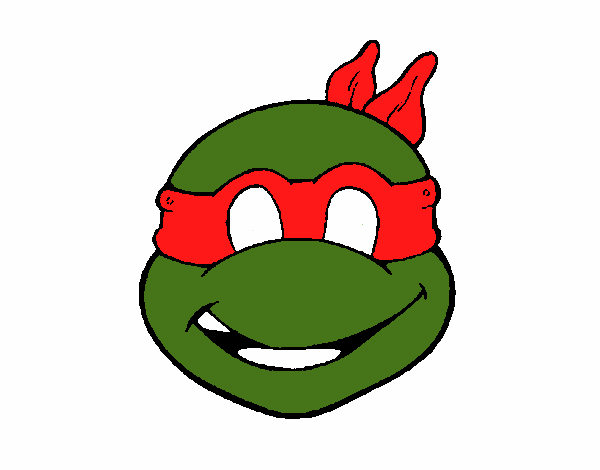 Colored page ninja turtles mask painted by yenaira