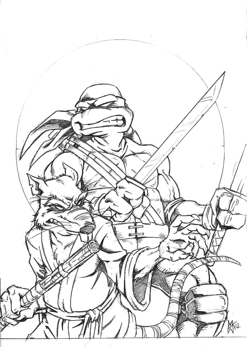 Teenage mutant ninja turtles printable coloring pages