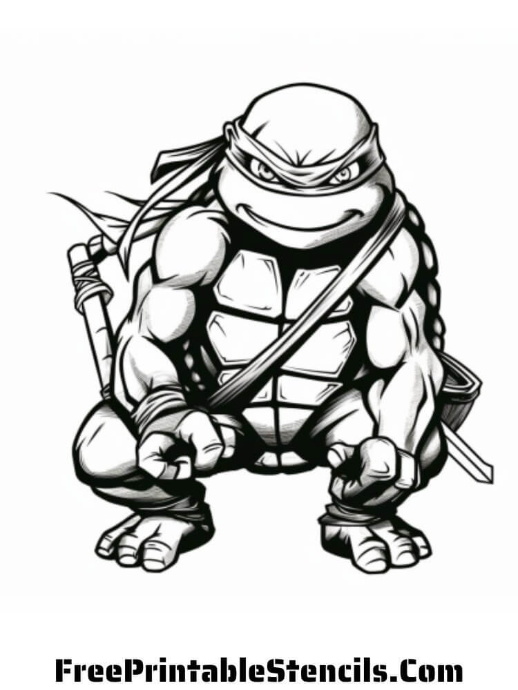 Free printable ninja turtles stencils and silhouettes