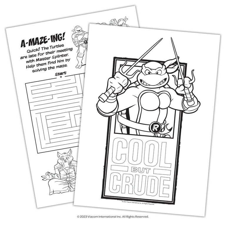 Teenage mutant ninja turtles jumbo coloring book pages isbn