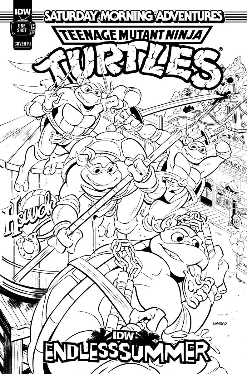 Teenage mutant ninja turtles endless summer coloring book variant idw ic