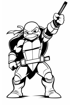 Turtle ninja coloring pages ninja turtle coloring sheet vol tpt