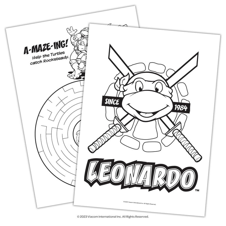 Teenage mutant ninja turtles jumbo coloring book pages isbn