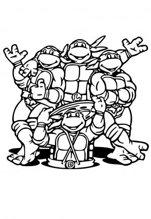 Free printable ninja turtles coloring pages for adults and kids