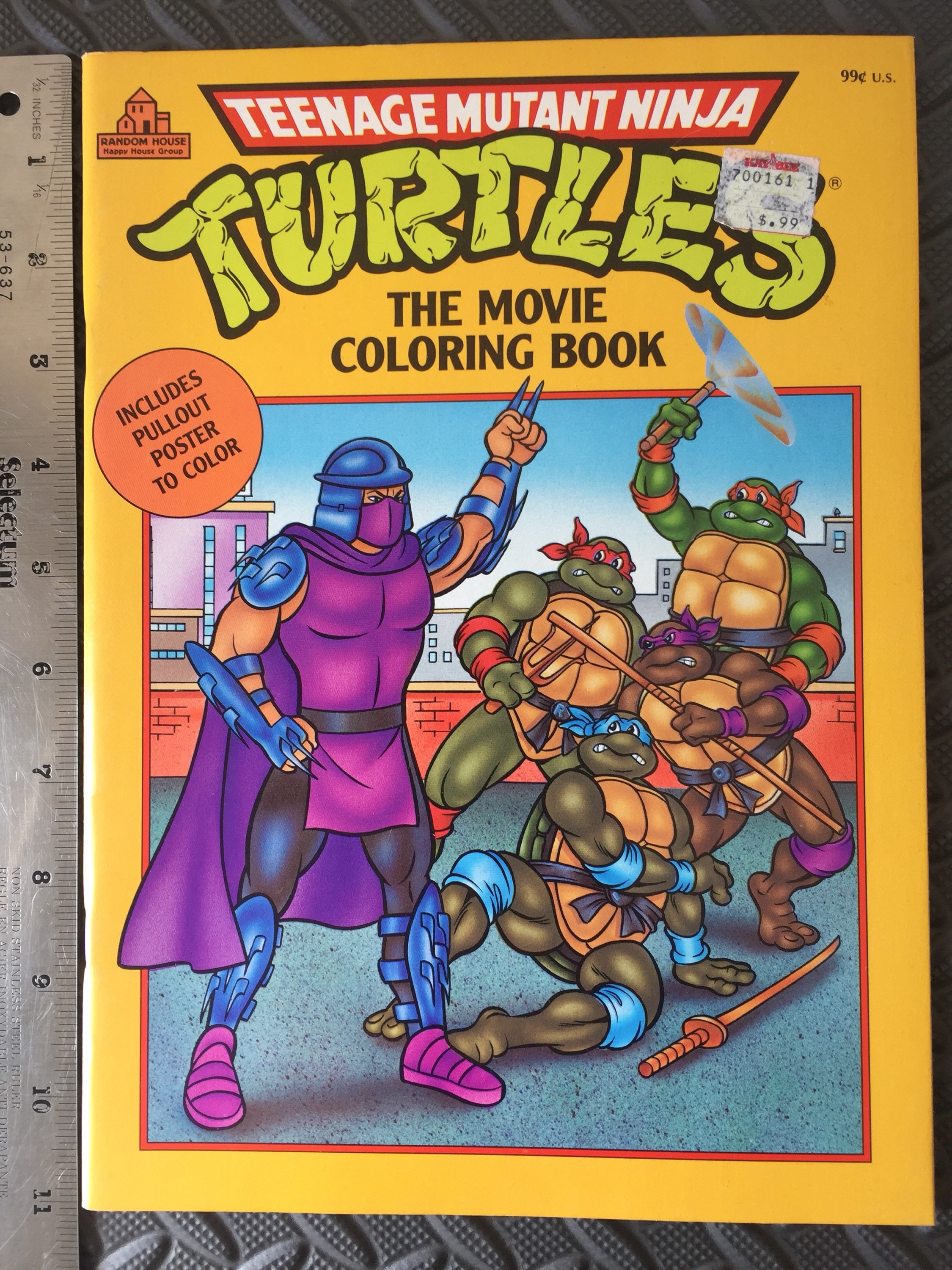 Teenage mutant ninja turtles the movie coloring book random house tmnt movie coloring book vintage ninja turtles collectible