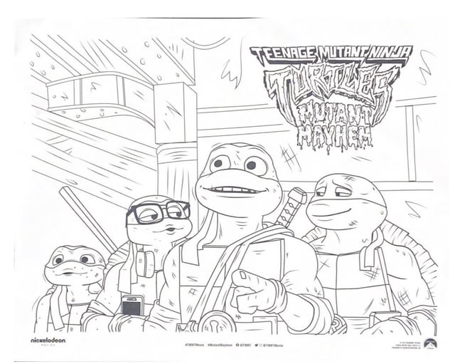 Tmnt mutant mayhem coloring pages rtmnt