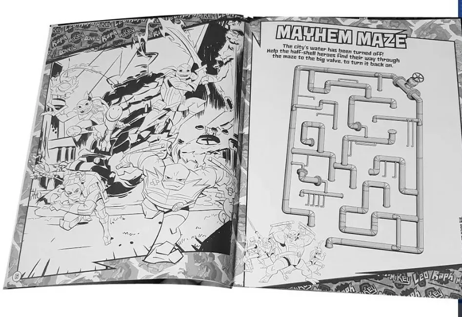 Rise of the teenage mutant ninja turtles mutant mayhem colouring activity book