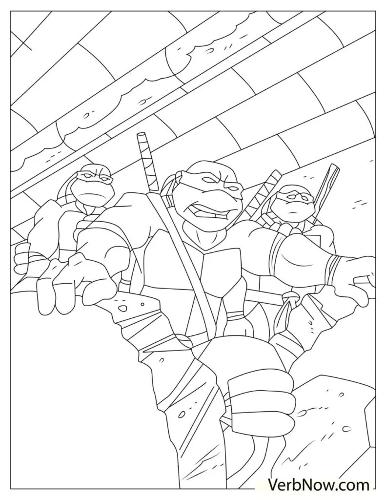 Free ninja turtles coloring pages for download printable pdf