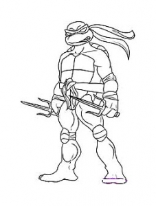 Free ninja turtles drawing to download and color