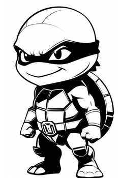 Turtle ninja coloring pages ninja turtle coloring sheet vol tpt