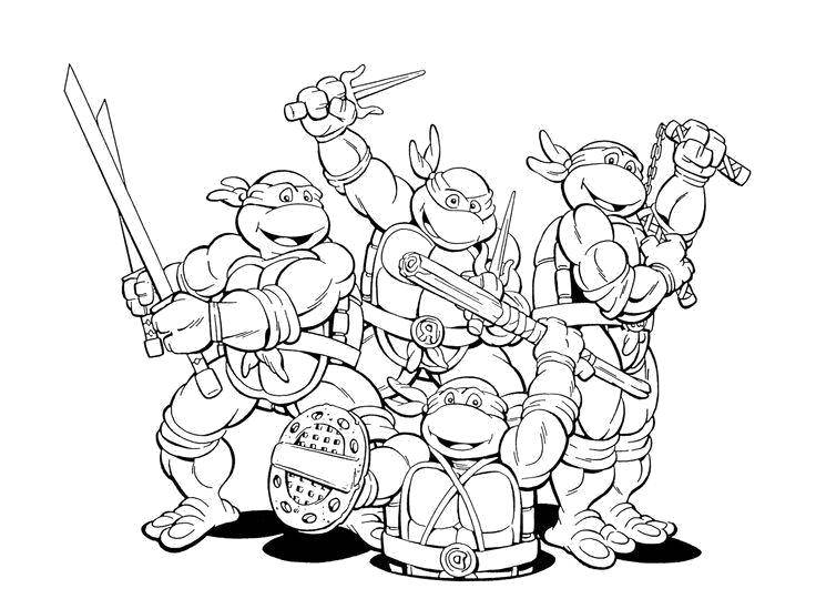 Online coloring pages coloring page team ninja turtles funny teenage mutant ninja turtles download print coloring page