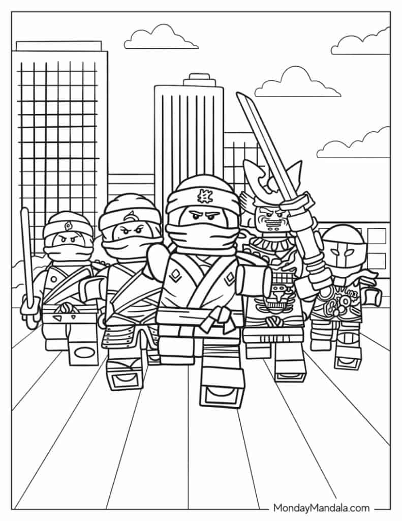 Lego coloring pages free pdf printables