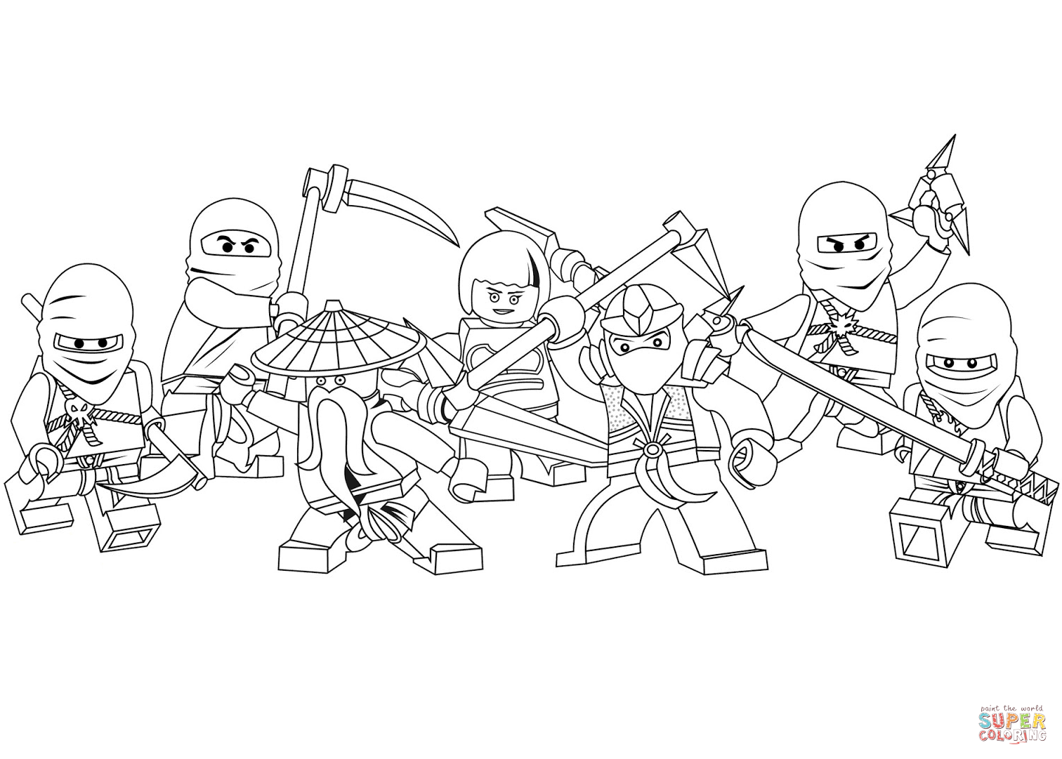 Lego ninjago coloring page free printable coloring pages