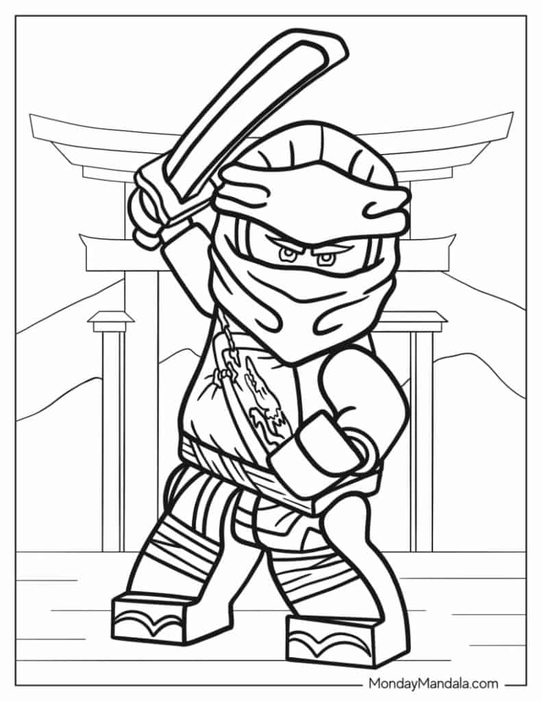 Lego ninjago coloring pages free pdf printables