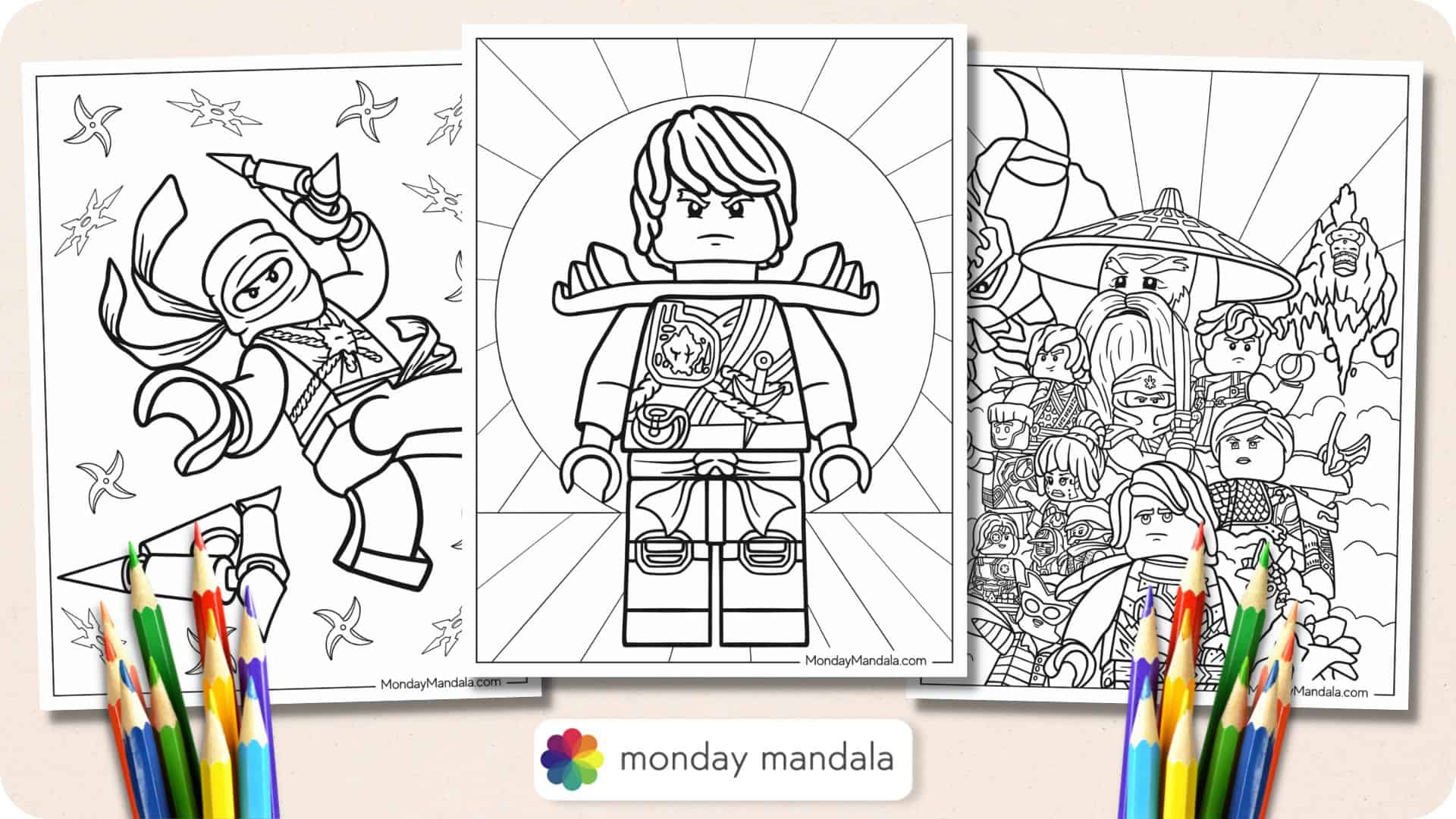 Lego ninjago coloring pages free pdf printables