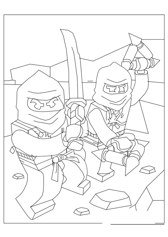 Ninjago coloring book instant download